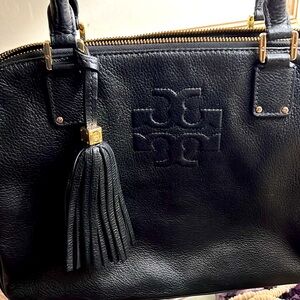 🖤PreLoved LikeNew Tory Burch Thea Triple Zip Compartment Satchel Black used 2x